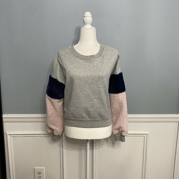 JJ's Fairyland Sweatshirt Fleece Sleeve Gray Crewneck Size Small Women's - Picture 2 of 7